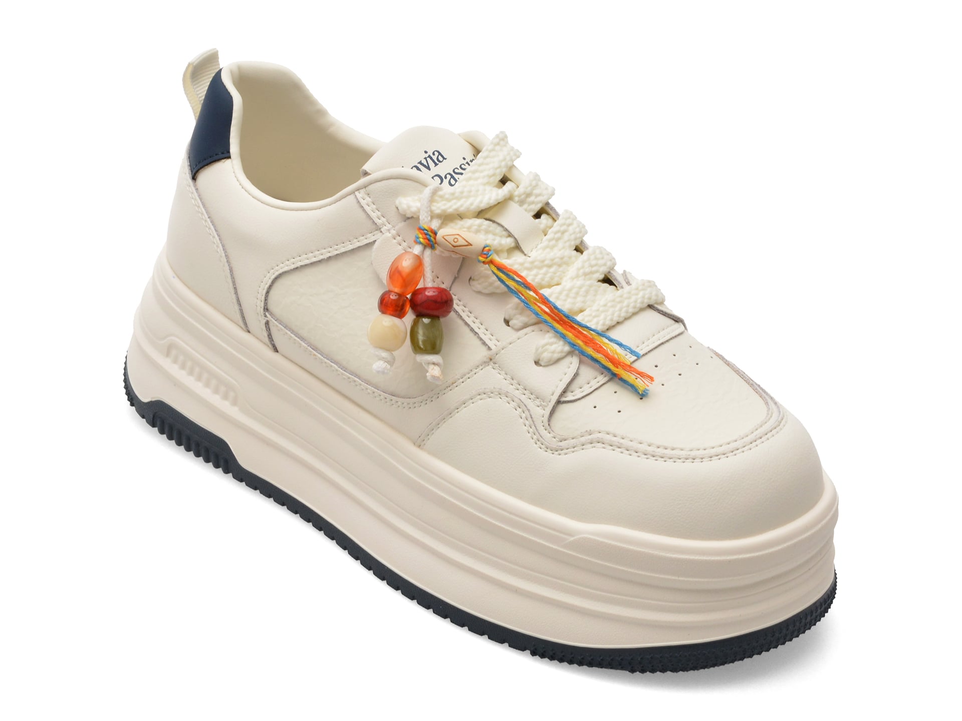 Pantofi sport FLAVIA PASSINI albi, 2869, din piele naturala