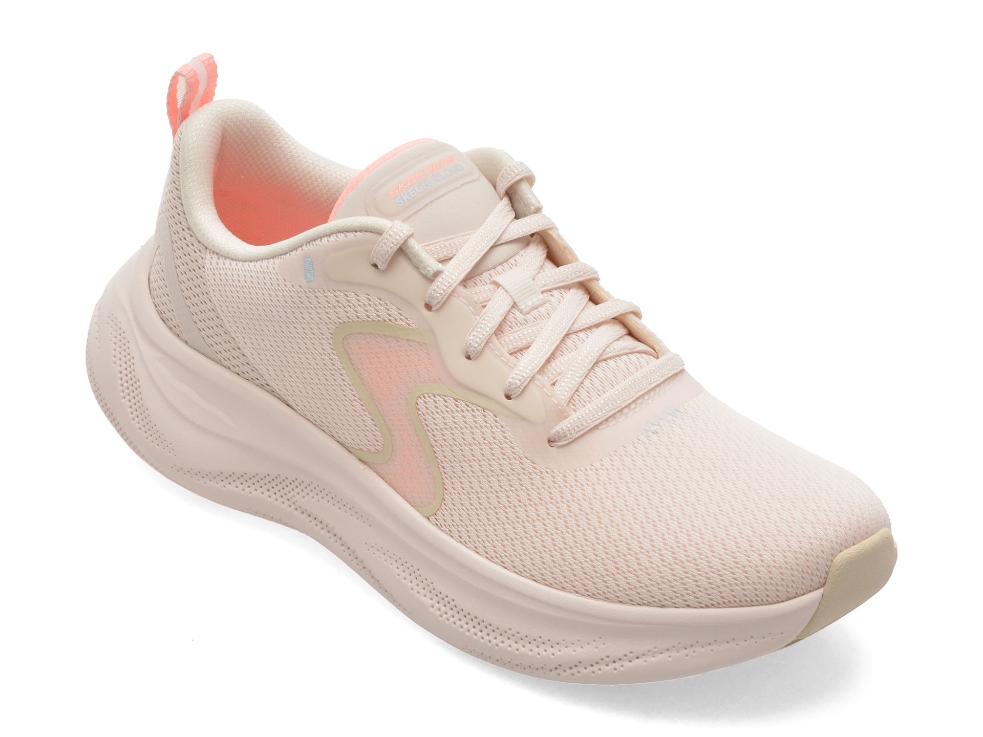 Pantofi sport SKECHERS roz, SKECH CLOUD, din material textil
