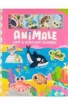 Animale. Carte cu autocolante senzoriale