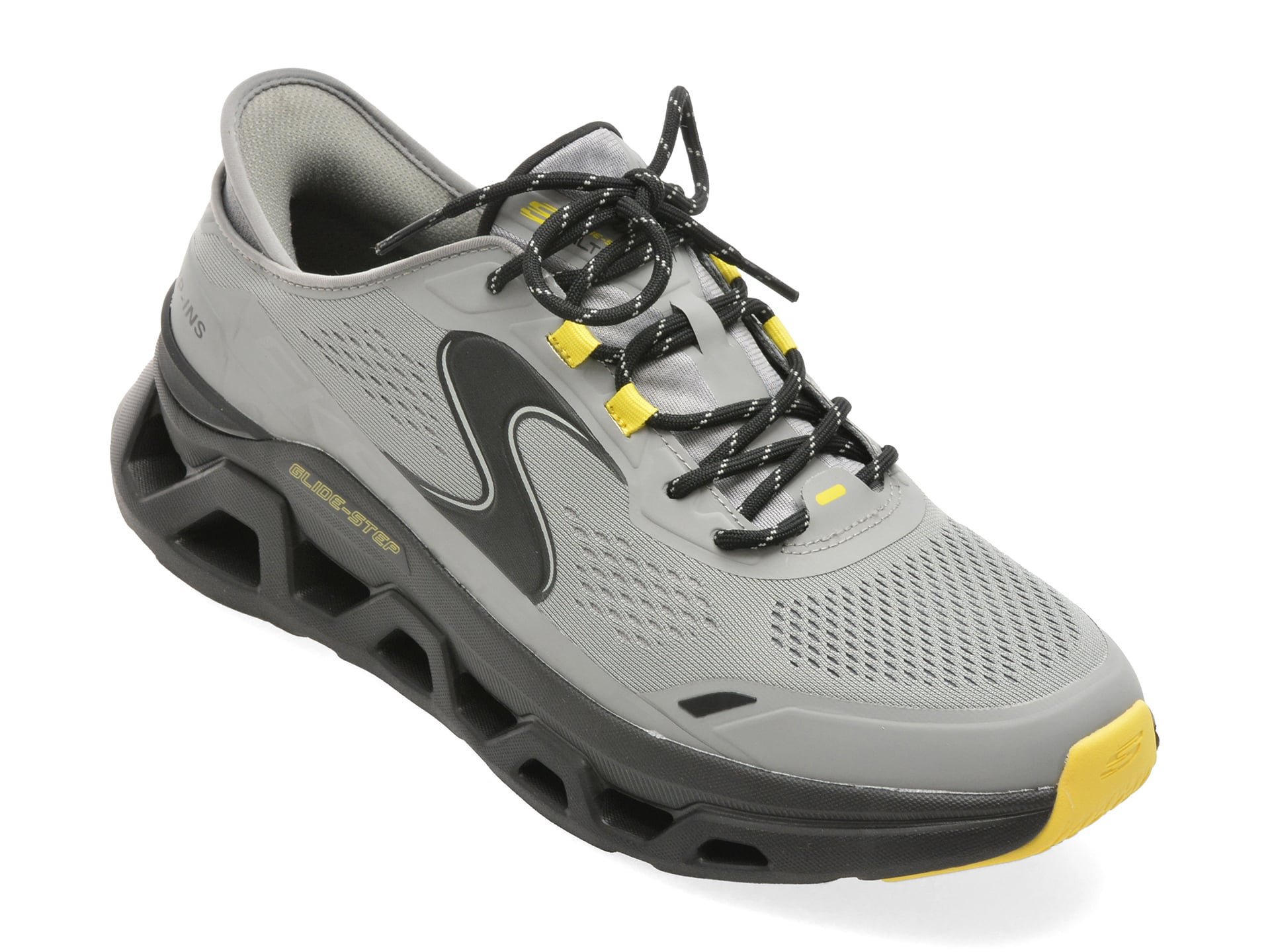 Pantofi sport SKECHERS gri, GLIDE-STEP ALTUS, din material textil