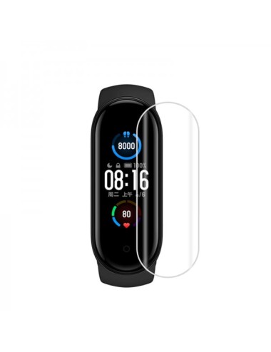 Set 3 folii de protectie ecran pentru Xiaomi Mi Band 5, din Hidrogel rezistent la zgarieturi, transparent