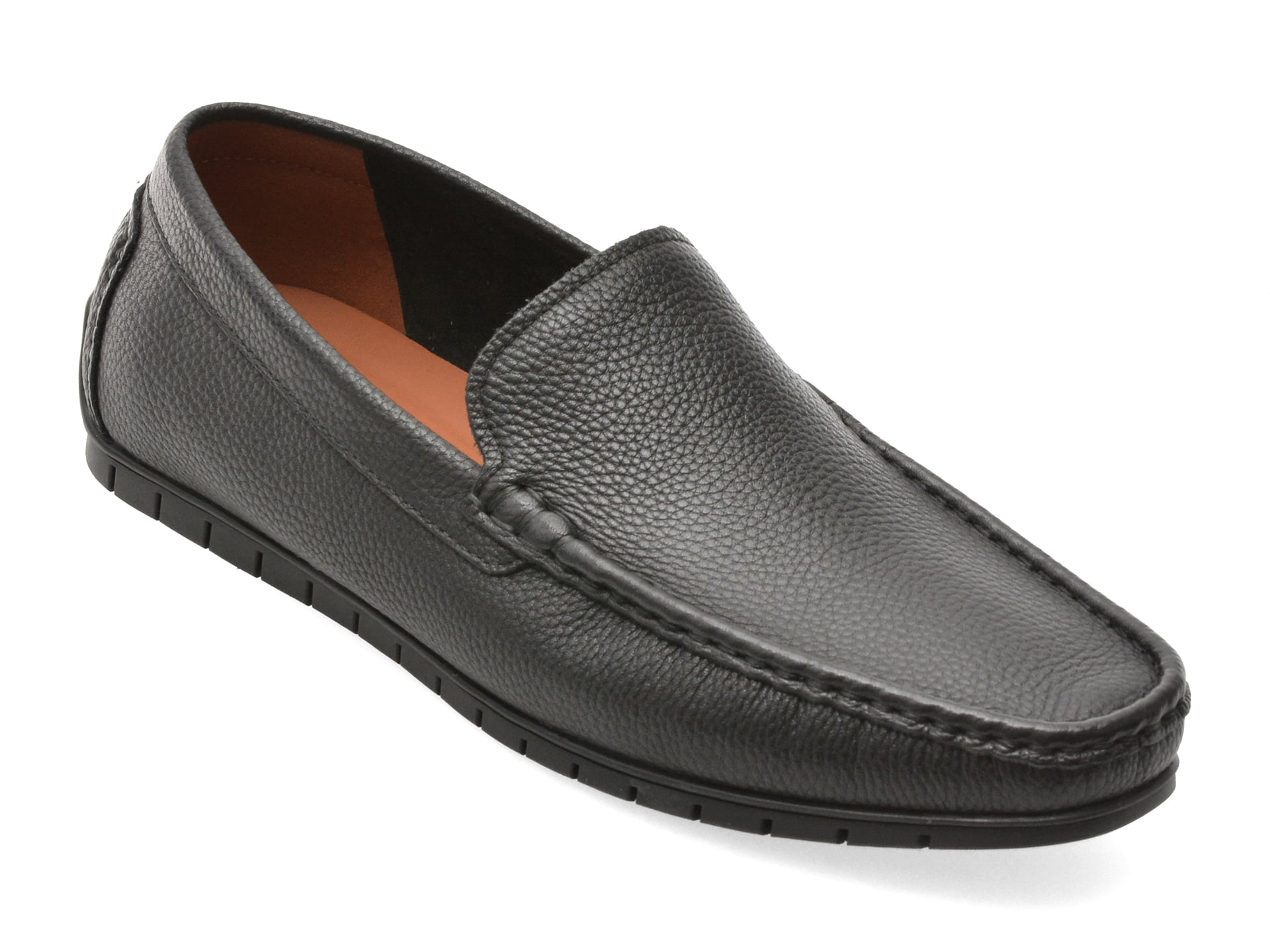 Mocasini CARIBU negri, 913961, din piele naturala