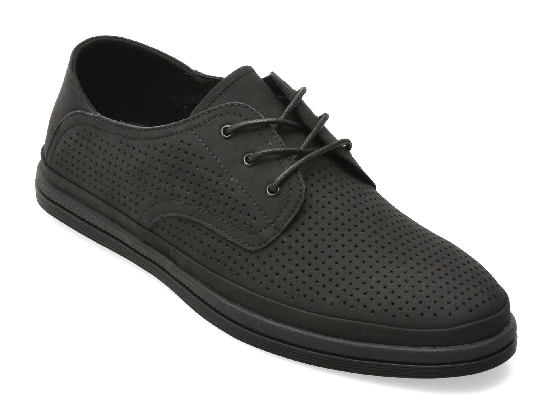 Pantofi OTTER negri, J260014, din piele naturala