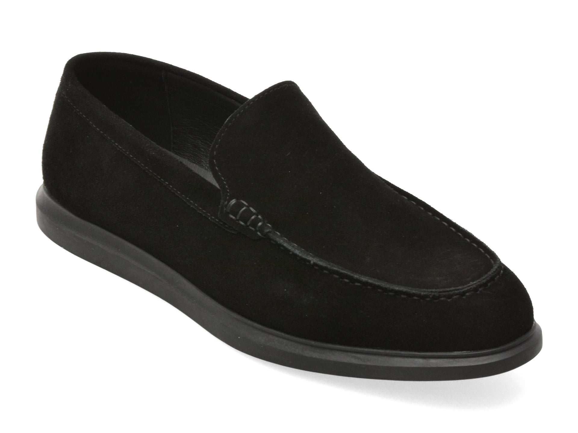 Mocasini OTTER negri, CJ60001, din piele intoarsa