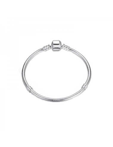 Bratara pentru charms tip flexibila din aliaj placat cu Argint, 18 cm