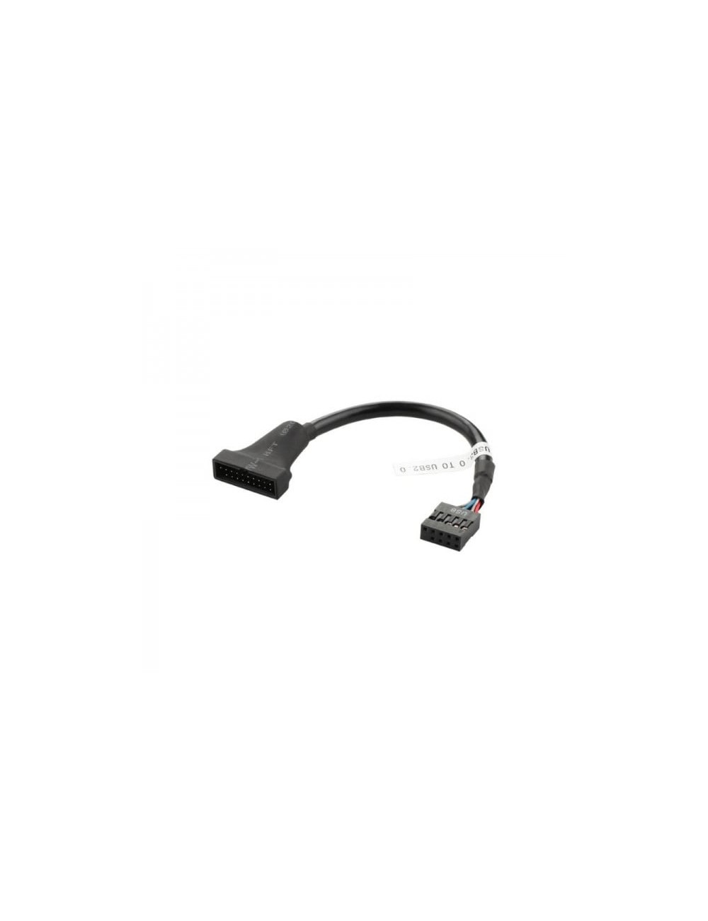 Cablu adaptor USB 3.0 20 pini tata la USB 2.0 9 pini mama pentru placa de baza, 12cm, negru