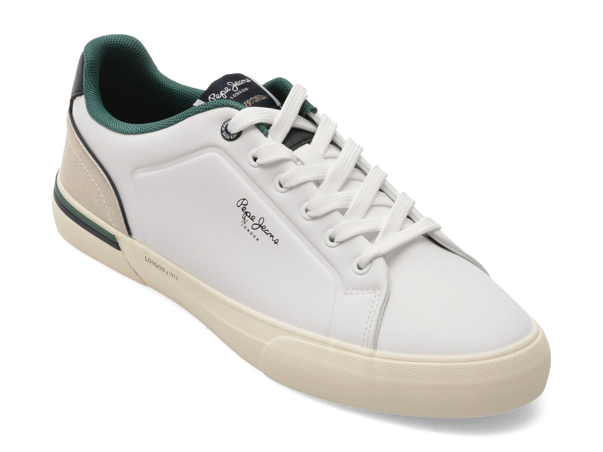 Pantofi sport PEPE JEANS albi, MS30011, din piele ecologica