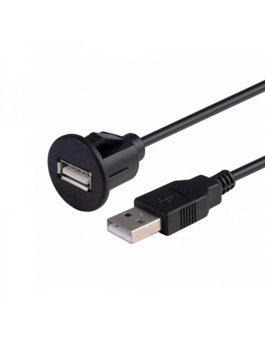 Cablu adaptor extensibil USB 2.0 tata la USB mama, waterproof, cu suport de prindere, 1m, negru
