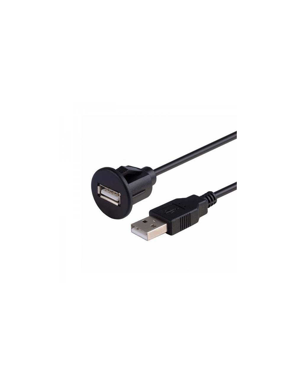 Cablu adaptor extensibil USB 2.0 tata la USB mama, waterproof, cu suport de prindere, 1m, negru