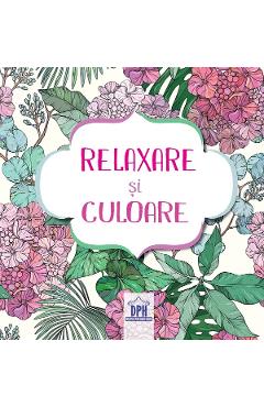 Relaxare si culoare: Carte de colorat + 4 creioane colorate