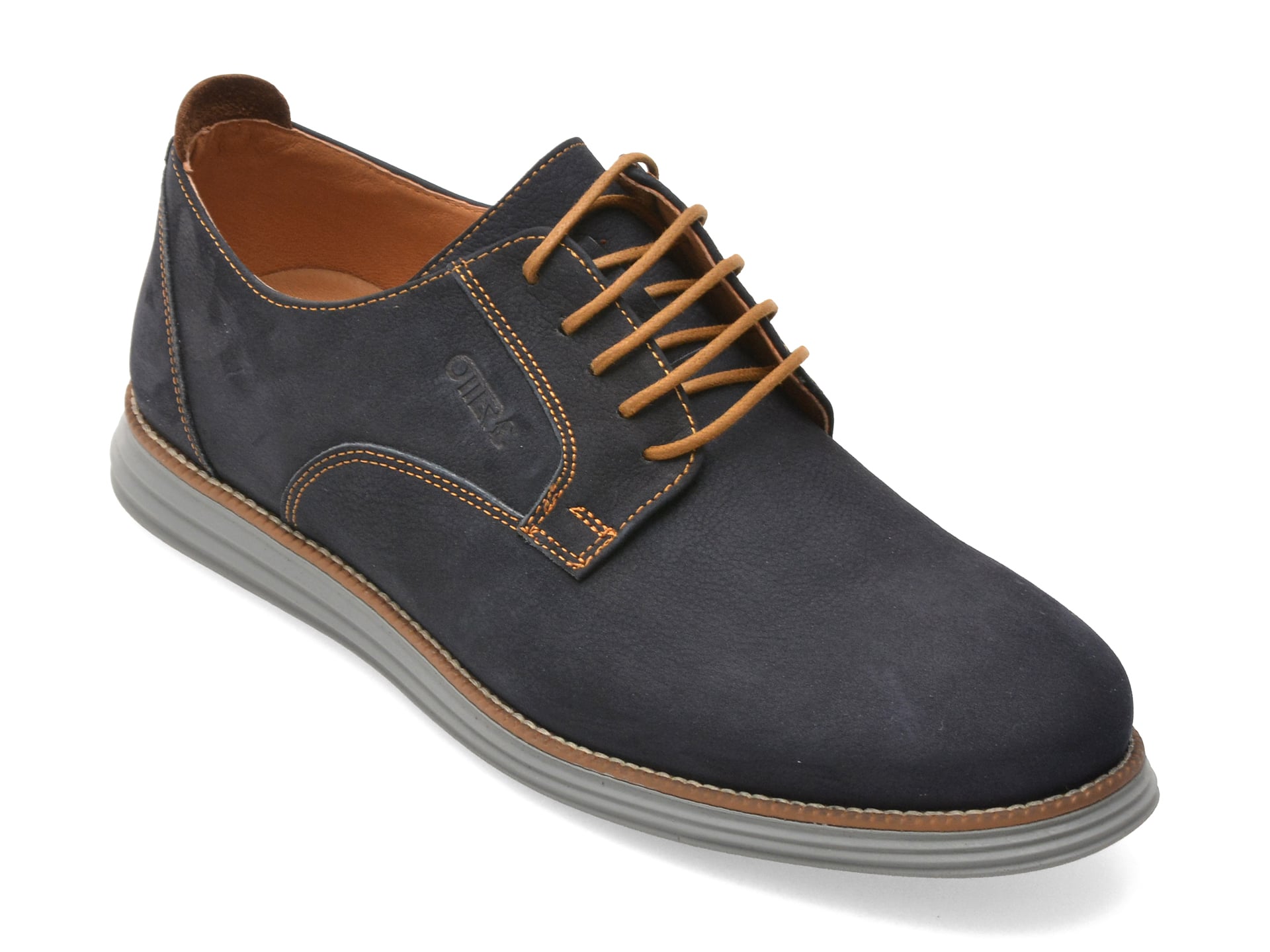 Pantofi OTTER bleumarin, A35, din nabuc