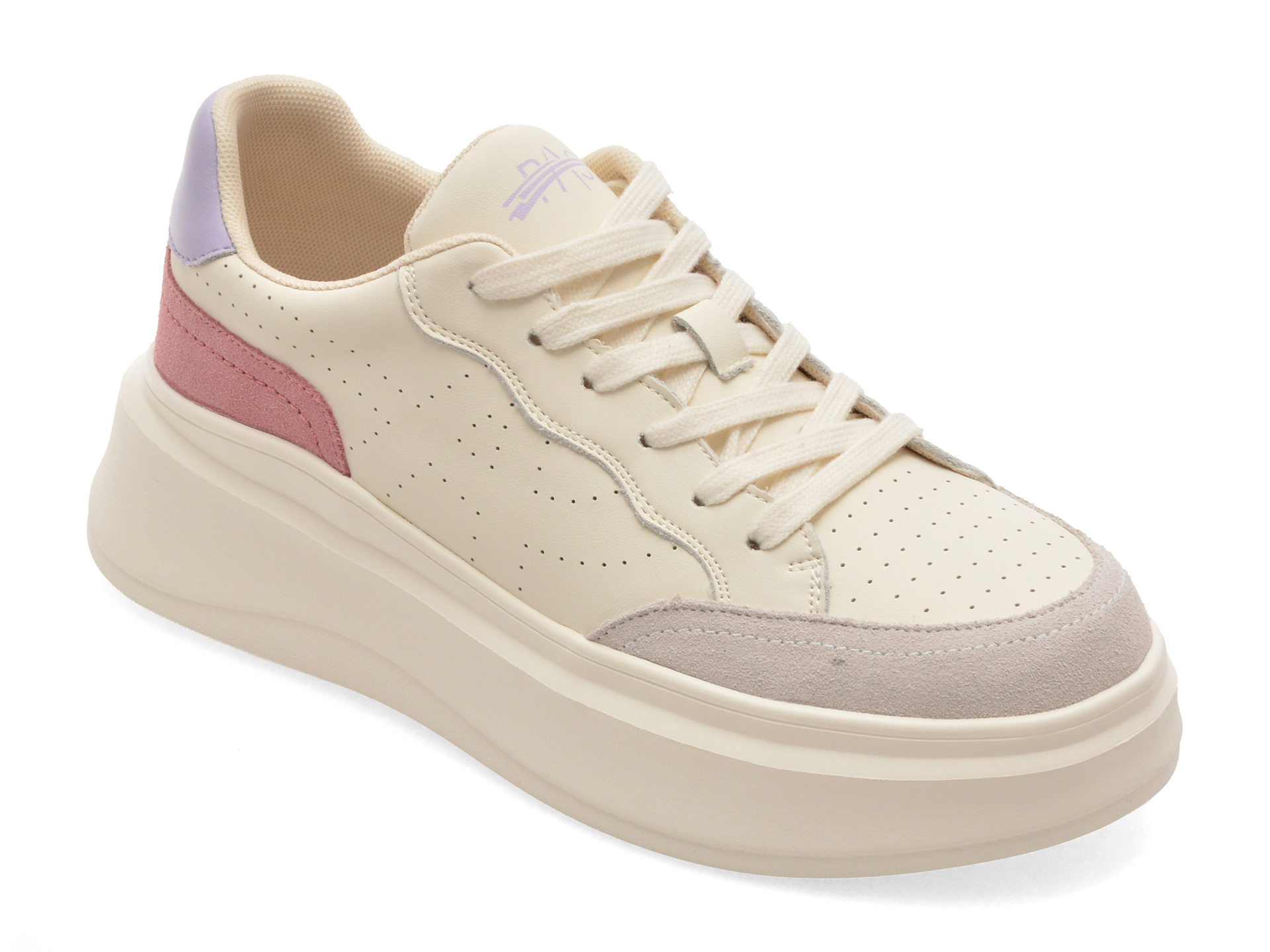 Pantofi sport PASS COLLECTION albi, M960006, din piele naturala