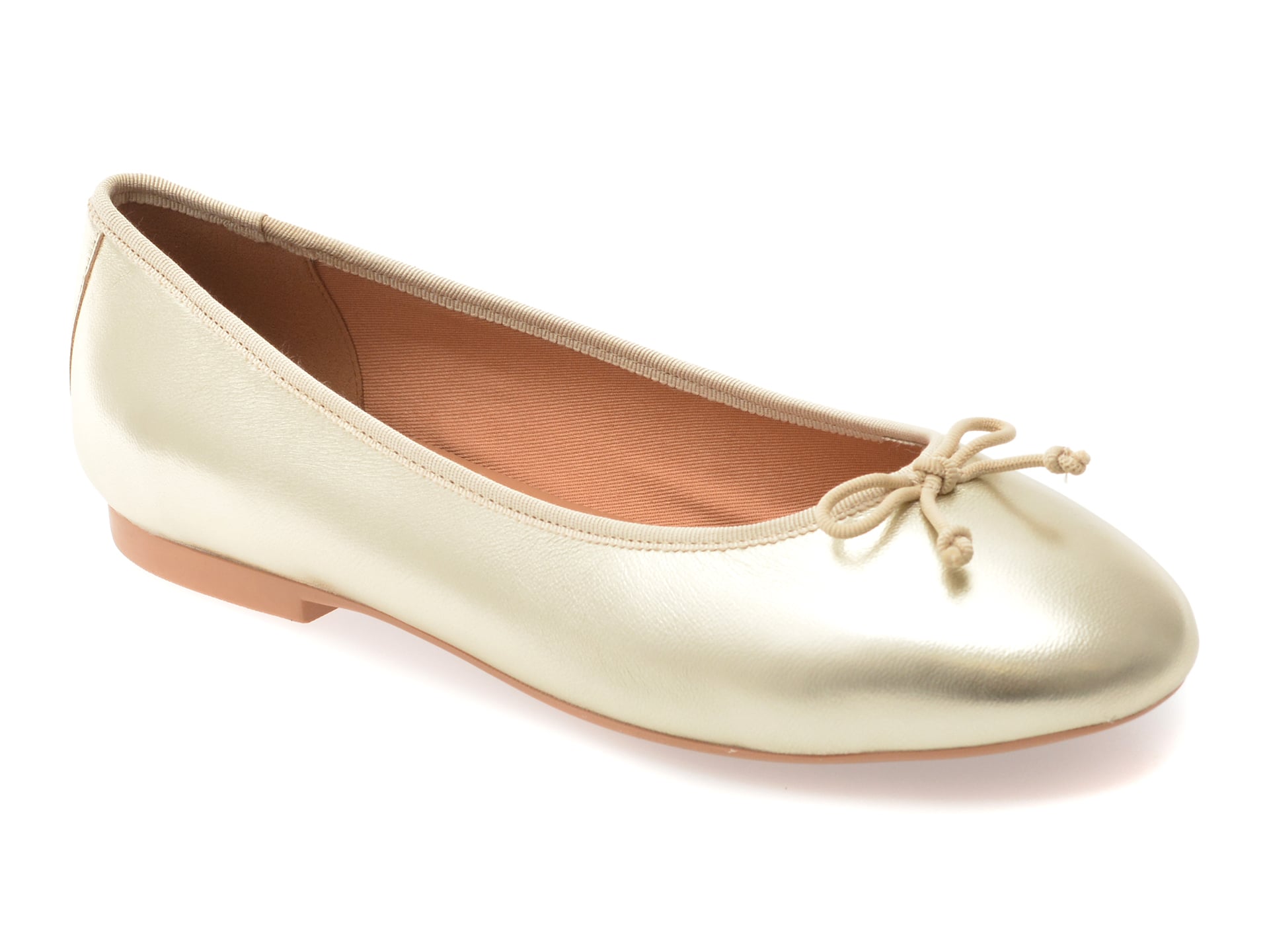 Balerini GEOX aurii, D654JF, din piele naturala