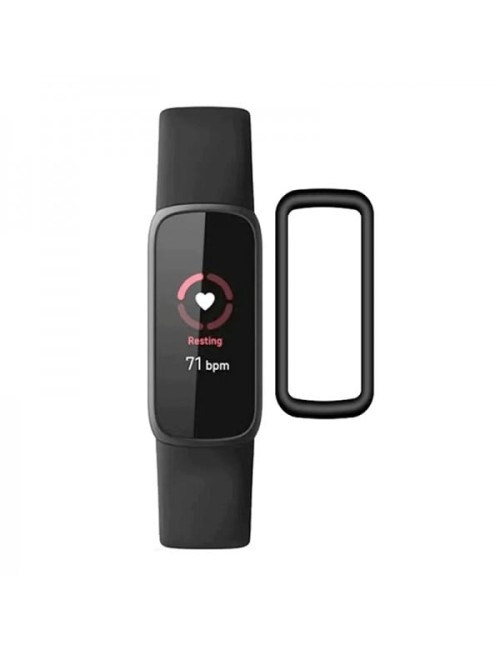 Folie de protectie ecran fullsize pentru Fitbit Luxe, curbata 3D, negru