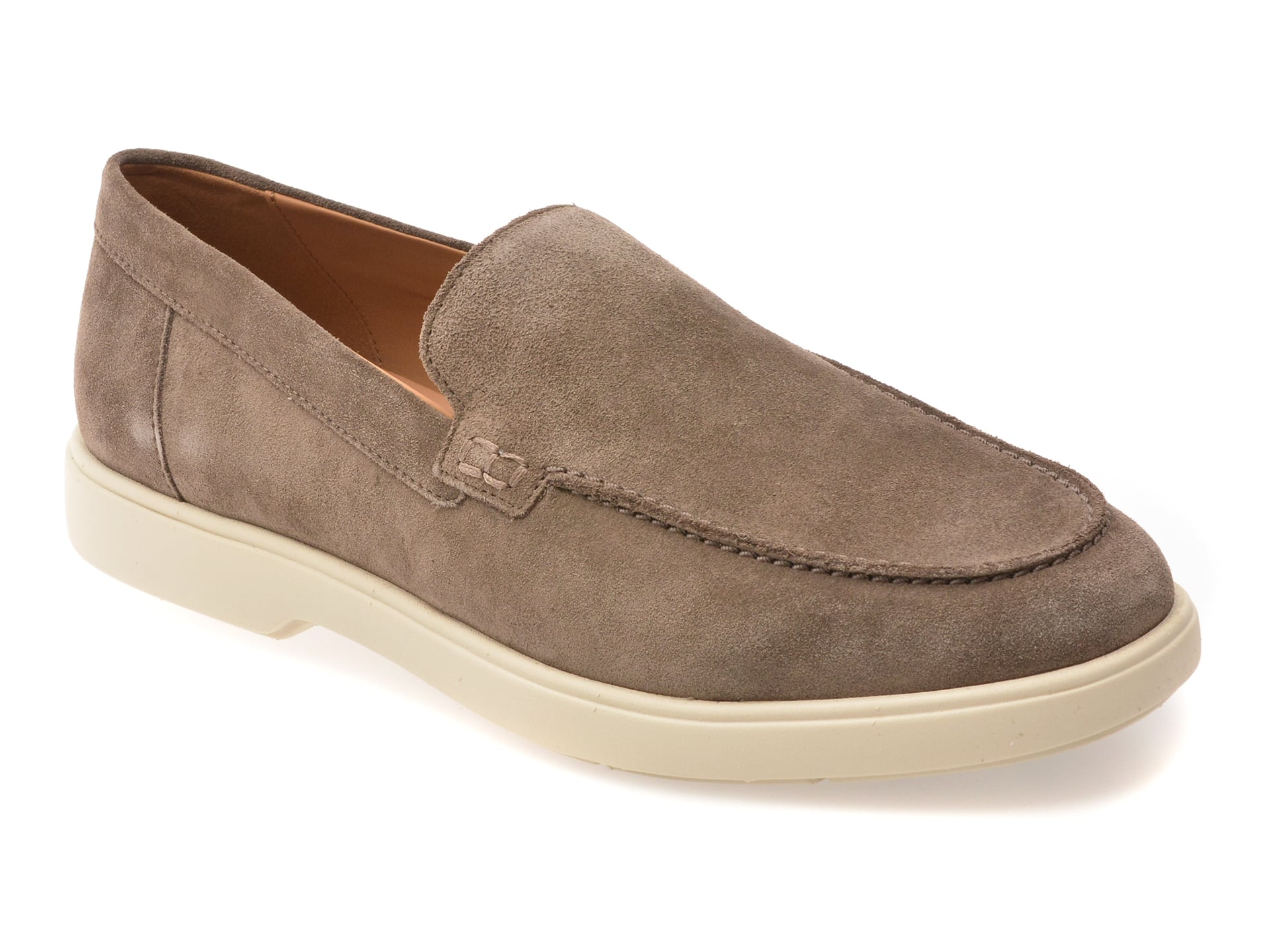 Mocasini GEOX gri, U55LAD, din piele intoarsa