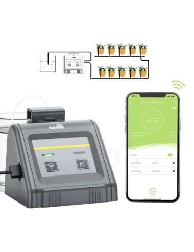 Micro sistem complet de irigare prin picurare RainPoint cu pompa de apa, programare si control prin aplicatie mobila, conexiune 
