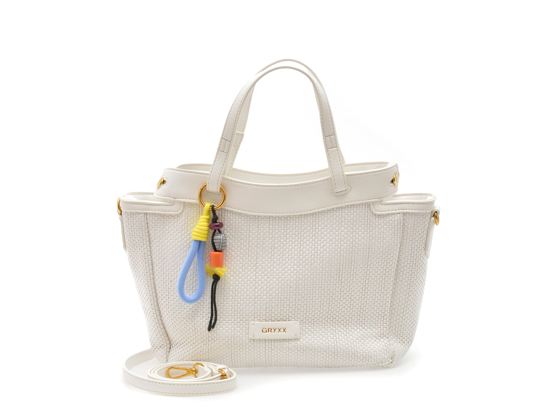 Geanta GRYXX alba, 8540, din piele ecologica