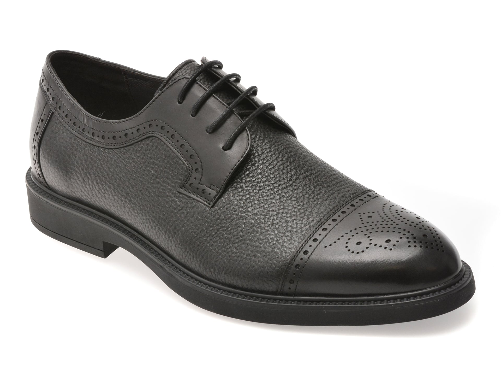 Pantofi eleganti OTTER negri, 30008, din piele naturala