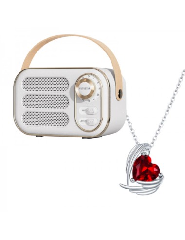 Promotie Set boxa portabila bluetooth si colier cu pandantiv Argint, 28-44cm