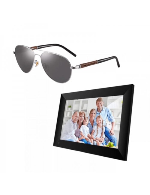 Promotie Set rama digitala 10.1 inch, touchscreen si ochelari de soare polarizati, heliomat