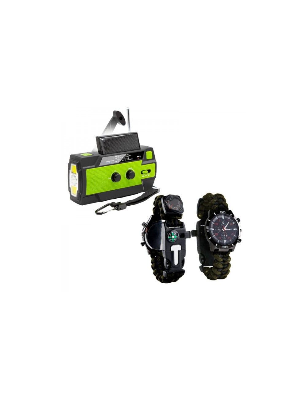 Promotie Set aparat radio Fm/AM si ceas supravetuire militar multifunctional