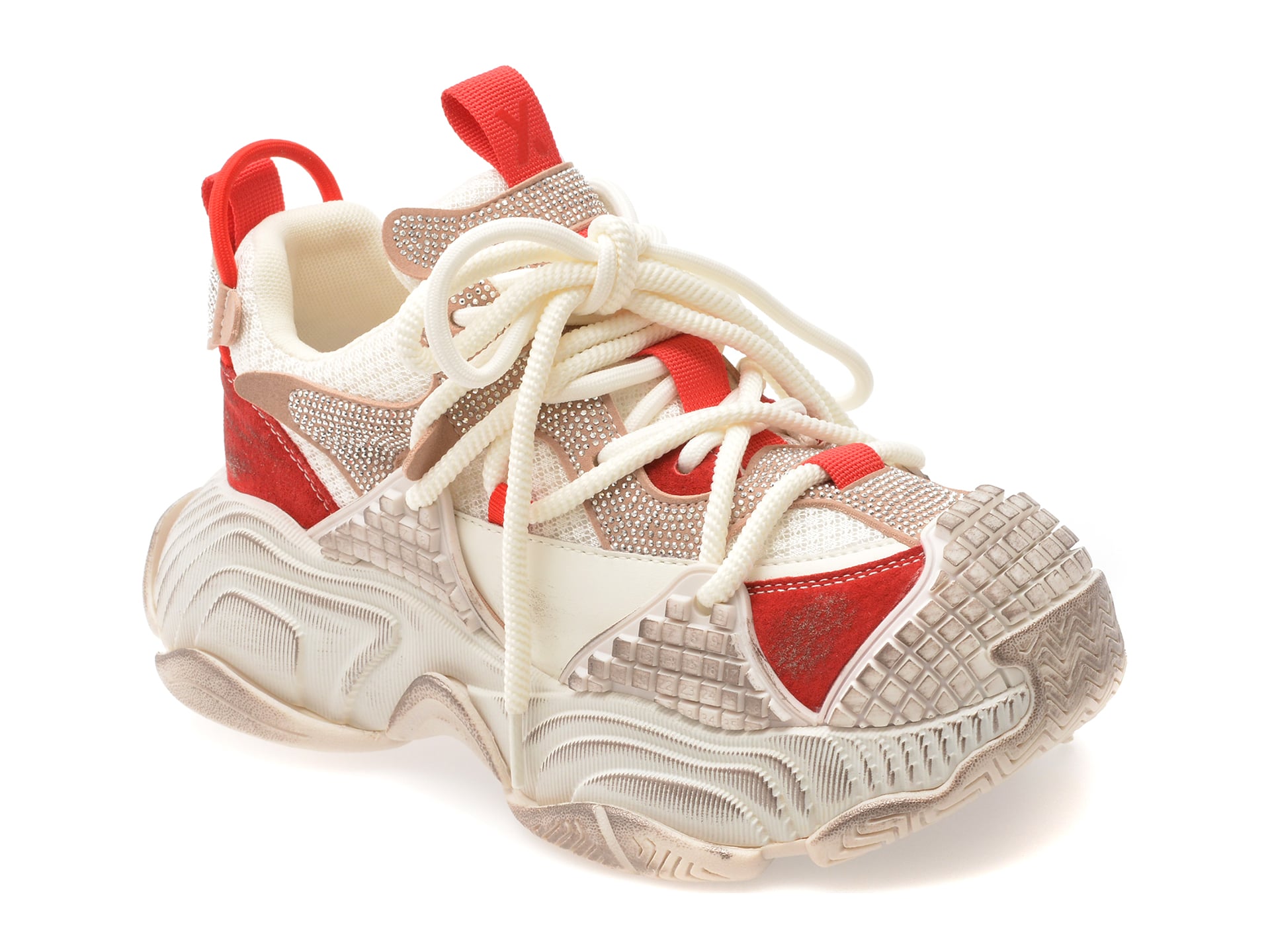 Pantofi sport GRYXX albi, 9898, din material textil si piele naturala