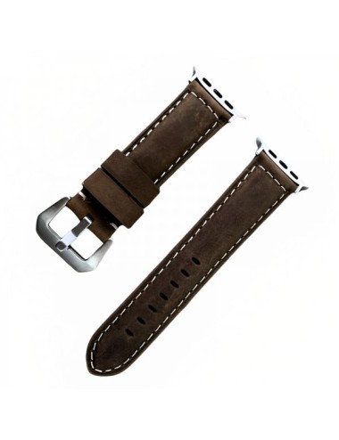 Curea Apple Watch Ultra/ 3 / 4 / 5 / 6 / 7 / 8 / SE series 42 / 44 / 45 / 49 mm, piele, maro inchis