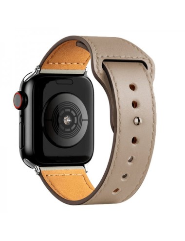 Curea Apple Watch Ultra/ 3 / 4 / 5 / 6 / 7 / 8 / SE series 42 / 44 / 45 / 49 mm, piele, gri