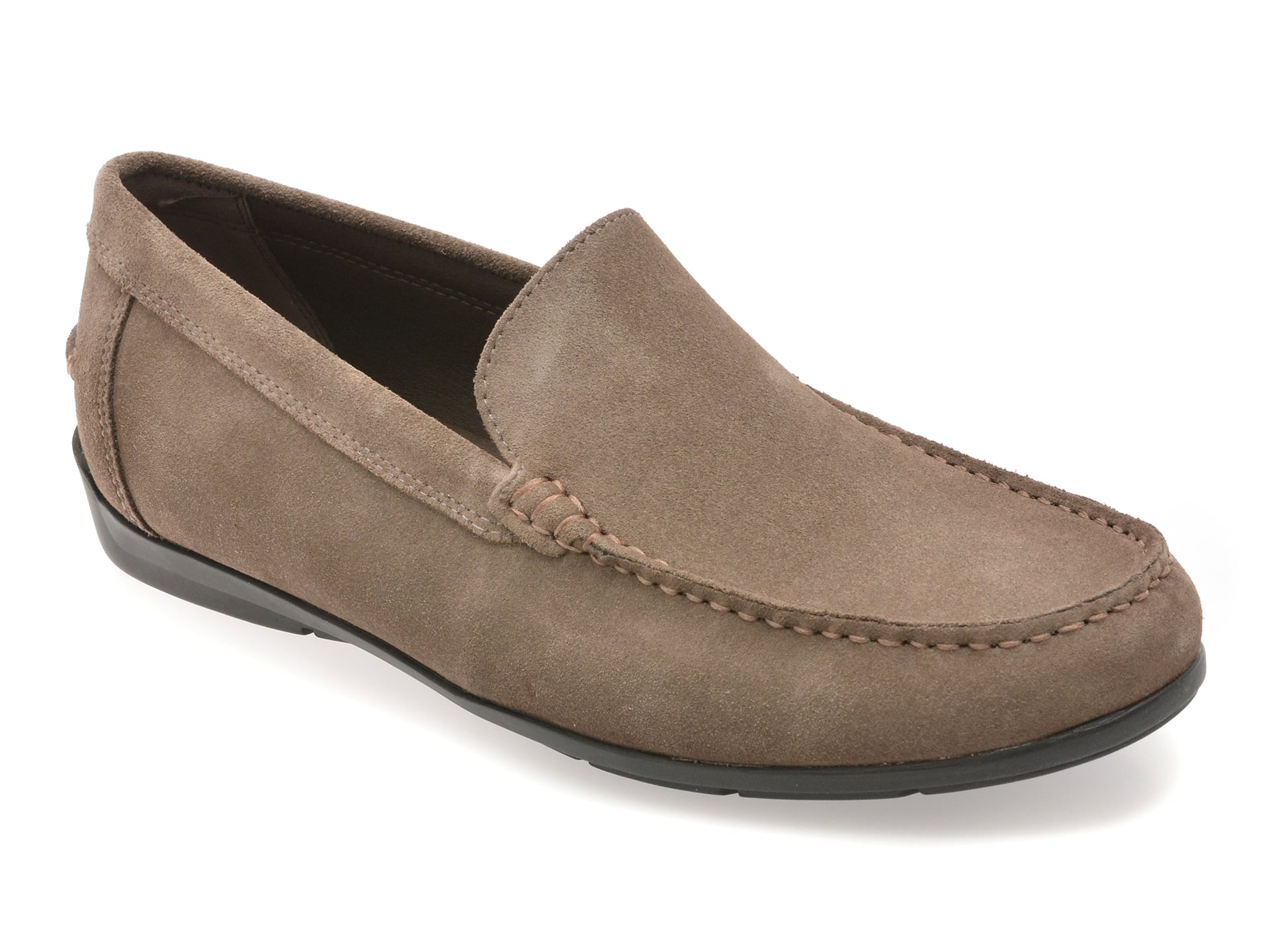 Mocasini GEOX gri, U55Q3A, din piele intoarsa