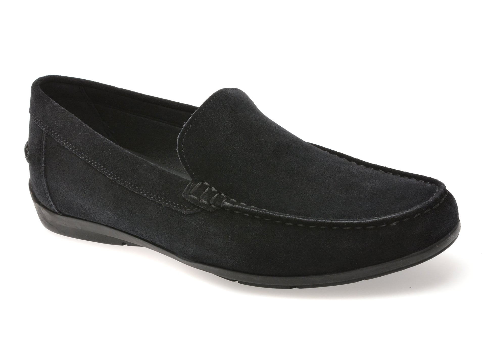 Mocasini GEOX bleumarin, U55Q3A, din piele intoarsa