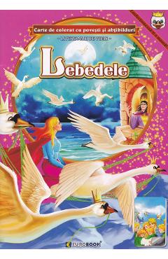 Lebedele. Carte de colorat cu povesti si abtibilduri