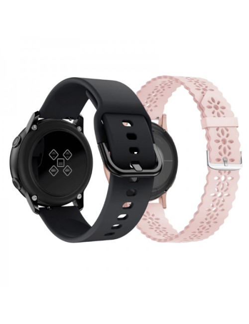 Set 2 curele pentru ceas, 20mm, pentru Galaxy Watch 6/ 6 Classic, Galaxy Watch 5 Pro 45mm, Galaxy Watch 5, Galaxy Watch 4, Galax