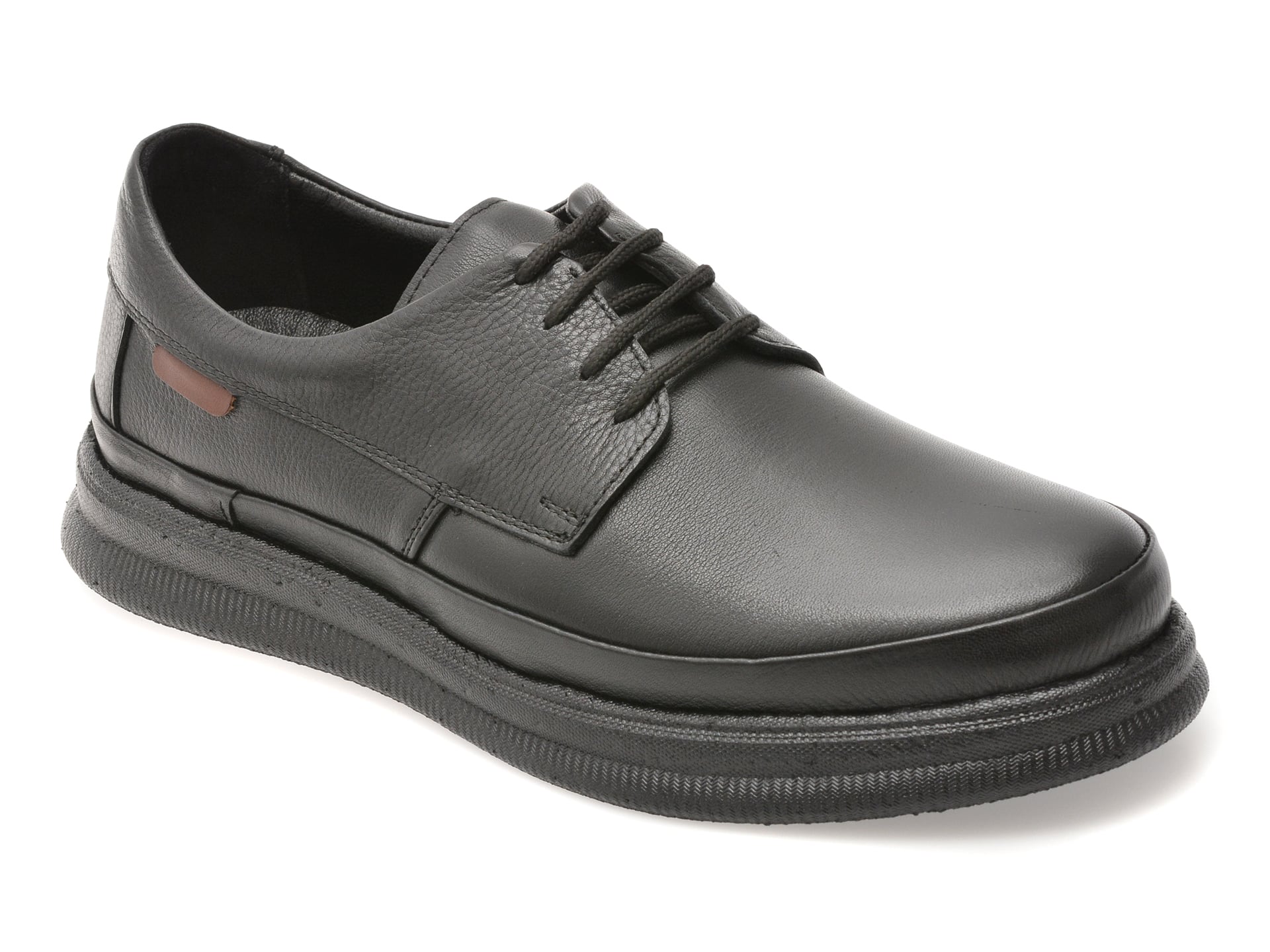 Pantofi OTTER negri, DD506, din piele naturala