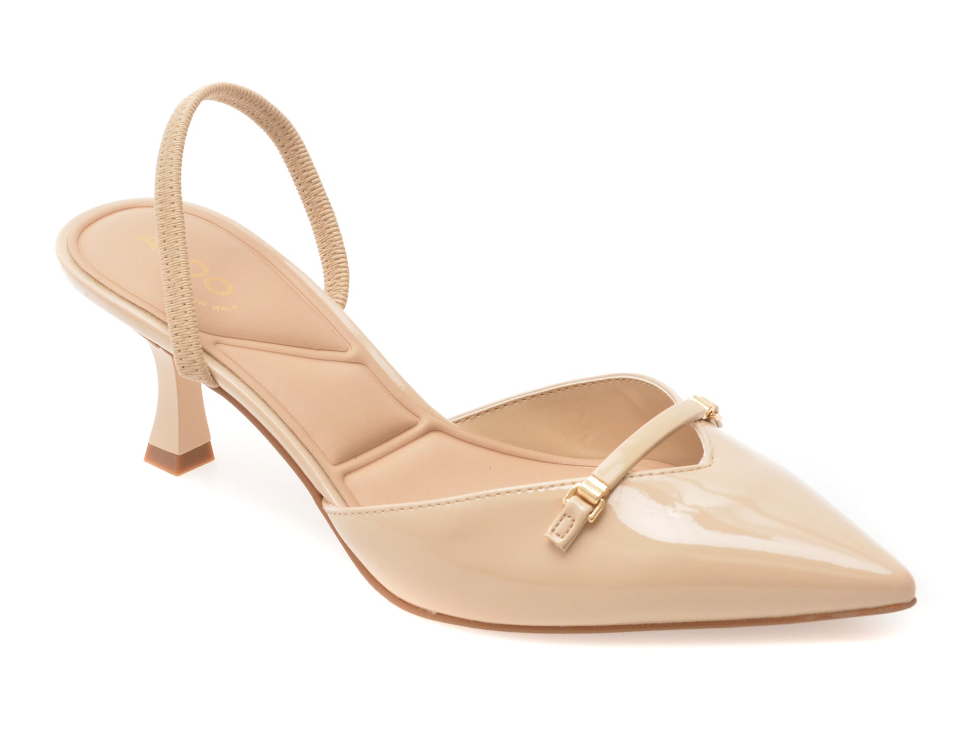 Pantofi eleganti ALDO bej, NAILAH 260, din piele ecologica lacuita
