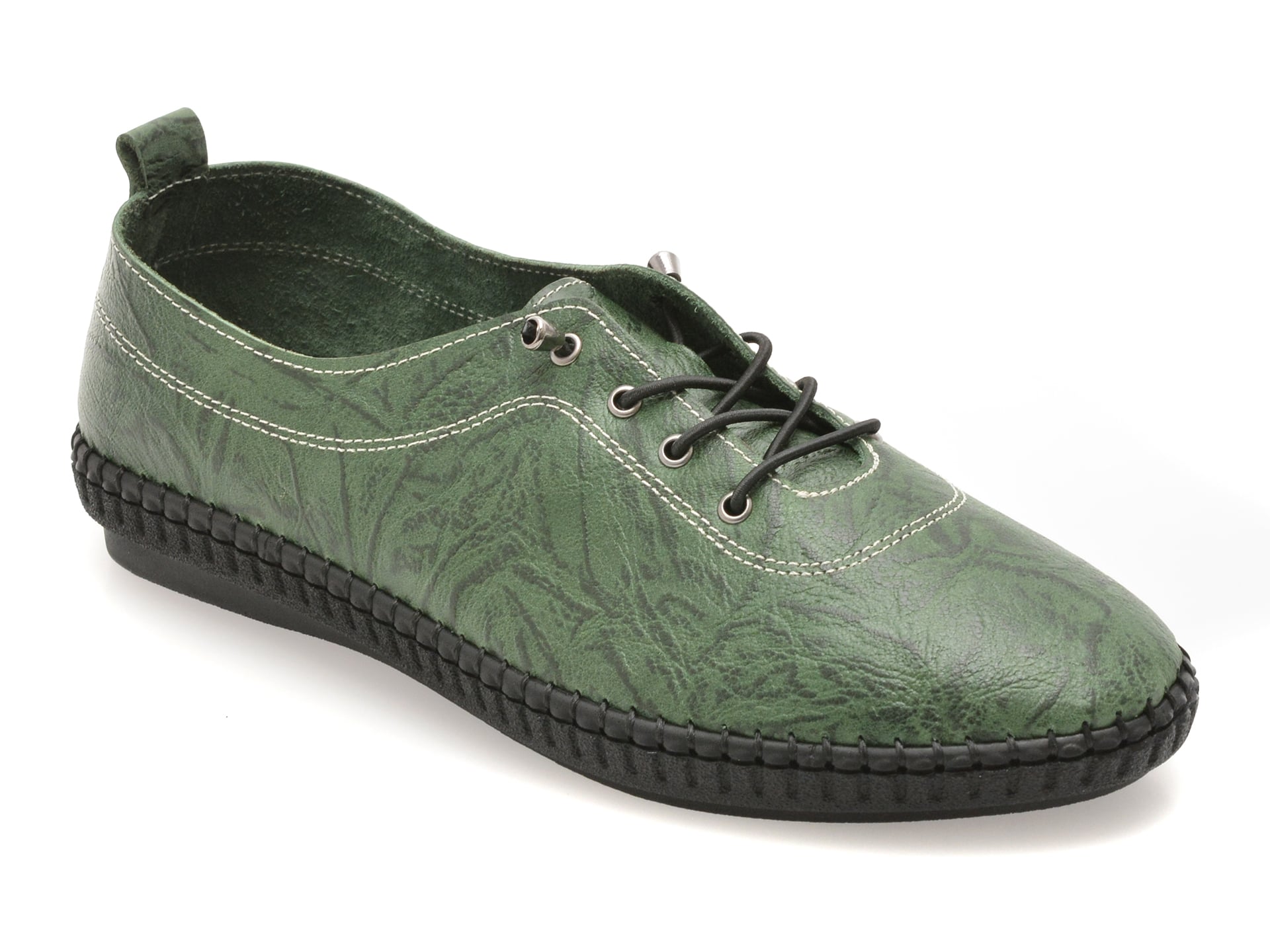Pantofi EVIDA kaki, EV2773, din piele naturala