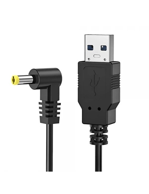Cablu de alimentare USB A 2.0 la DC 4.0x1.7mm, 5V, 2A, 1m, pentru camere video, laptop, negru