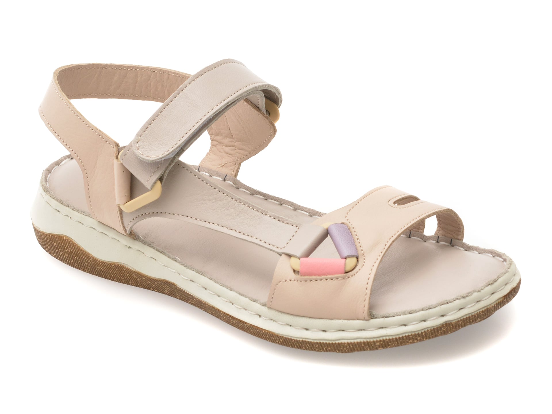 Sandale GRYXX bej, CS3210, din piele naturala