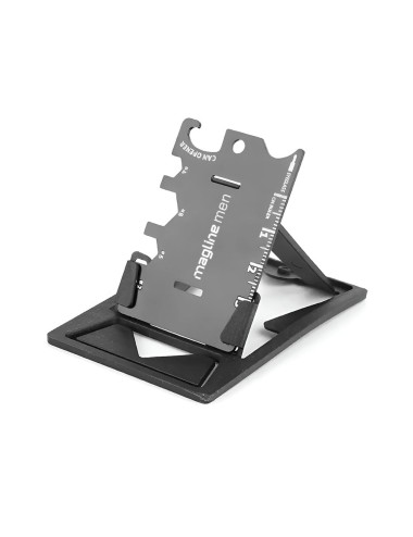 Magline Mini card multifunctional 10-in-1 EDC, suport telefon, deschizator sticle si conserve, rigla, cheie hexagonala, otel ino