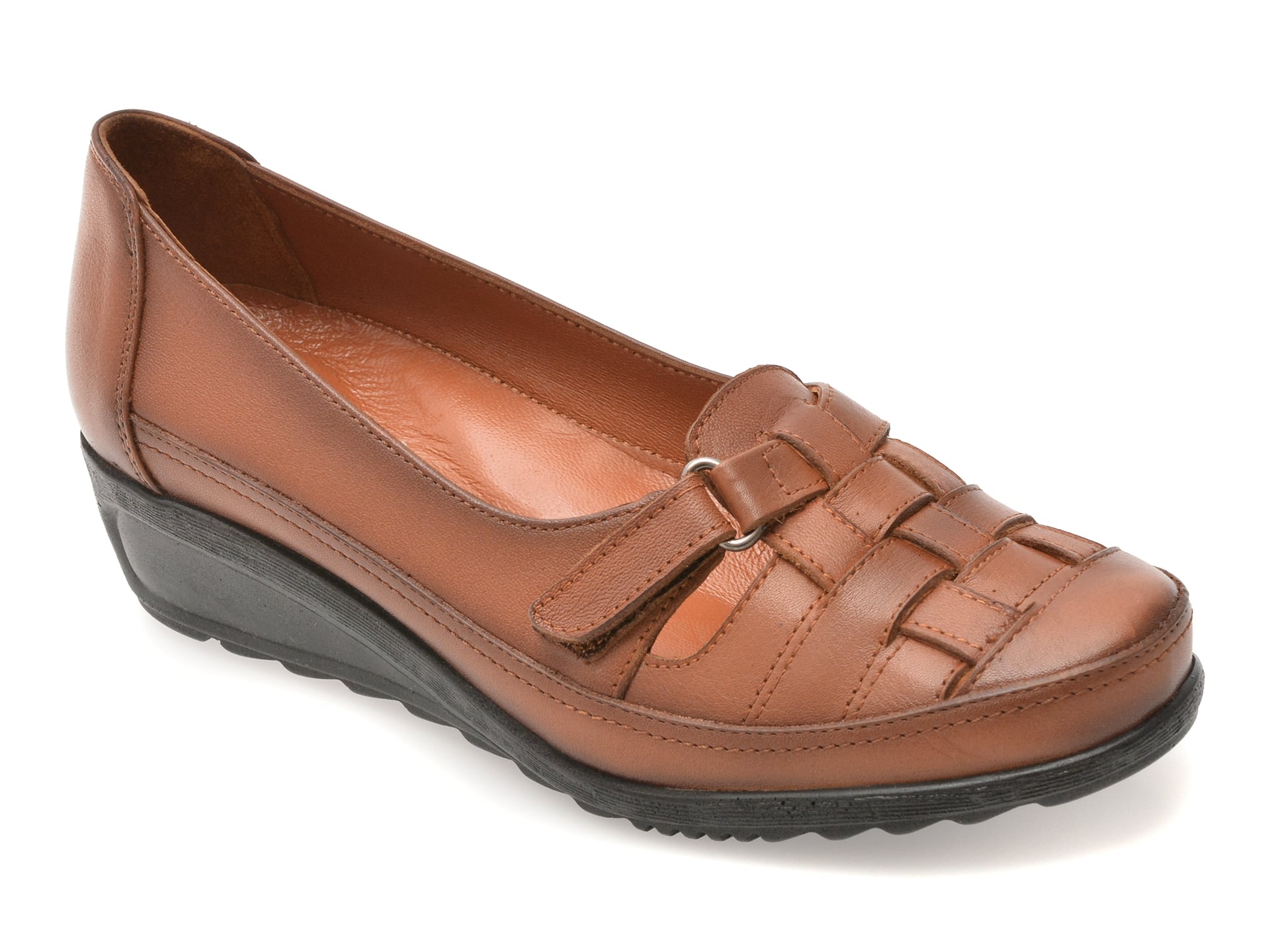 Pantofi EVIDA maro, EV2475, din piele naturala