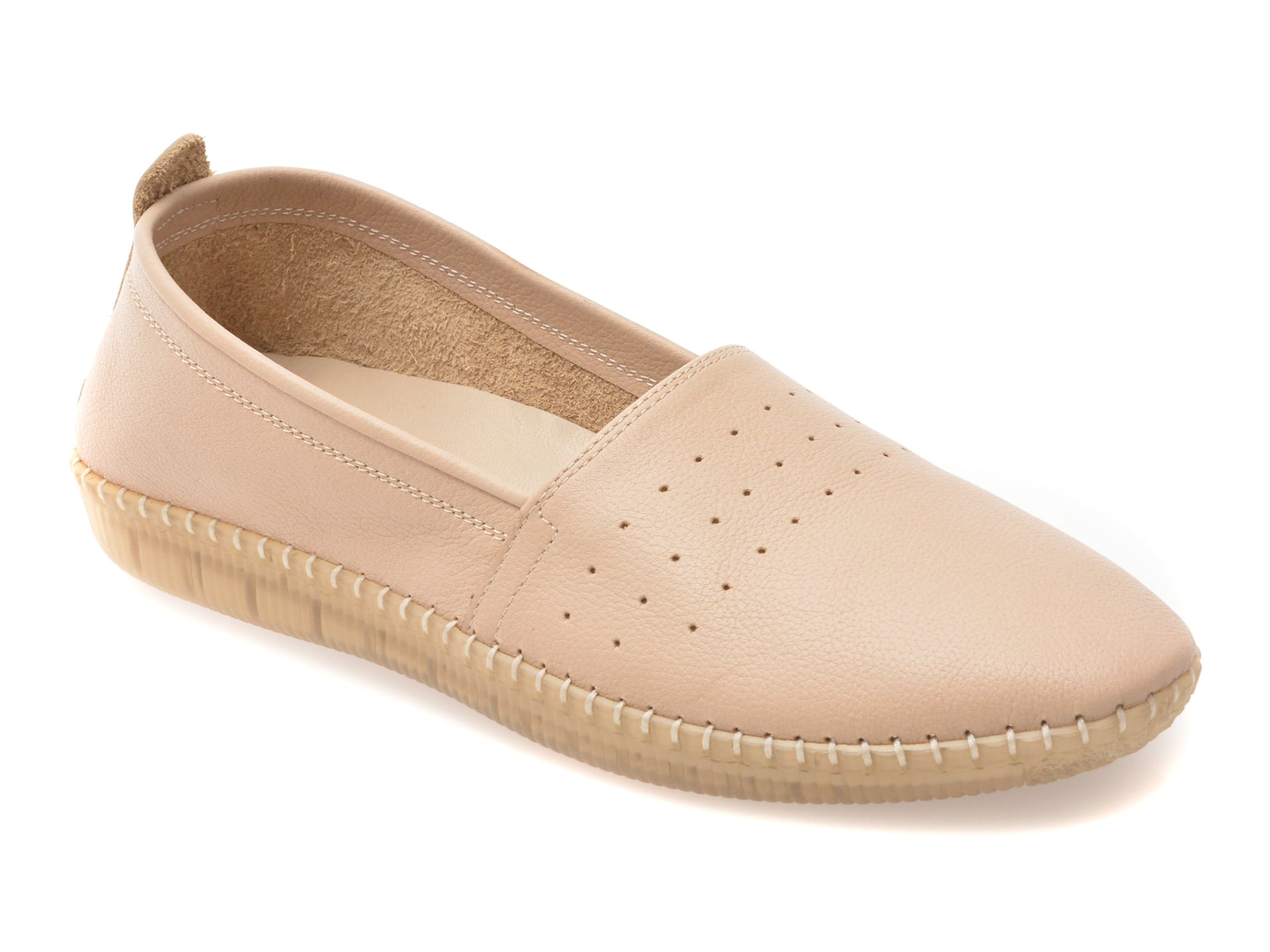 Pantofi EVIDA bej, EV2946, din piele naturala