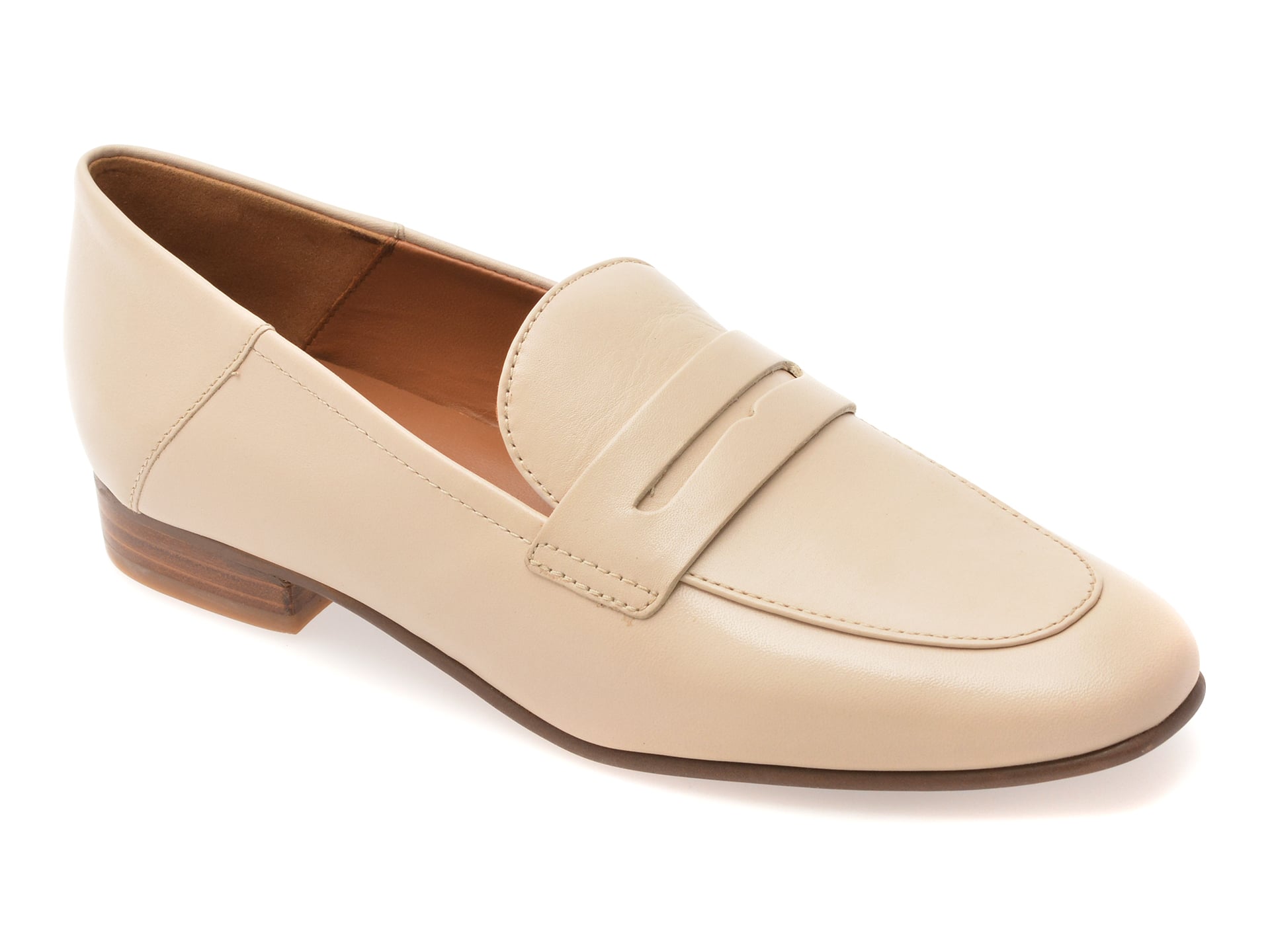 Mocasini GEOX bej, D552EA, din piele naturala