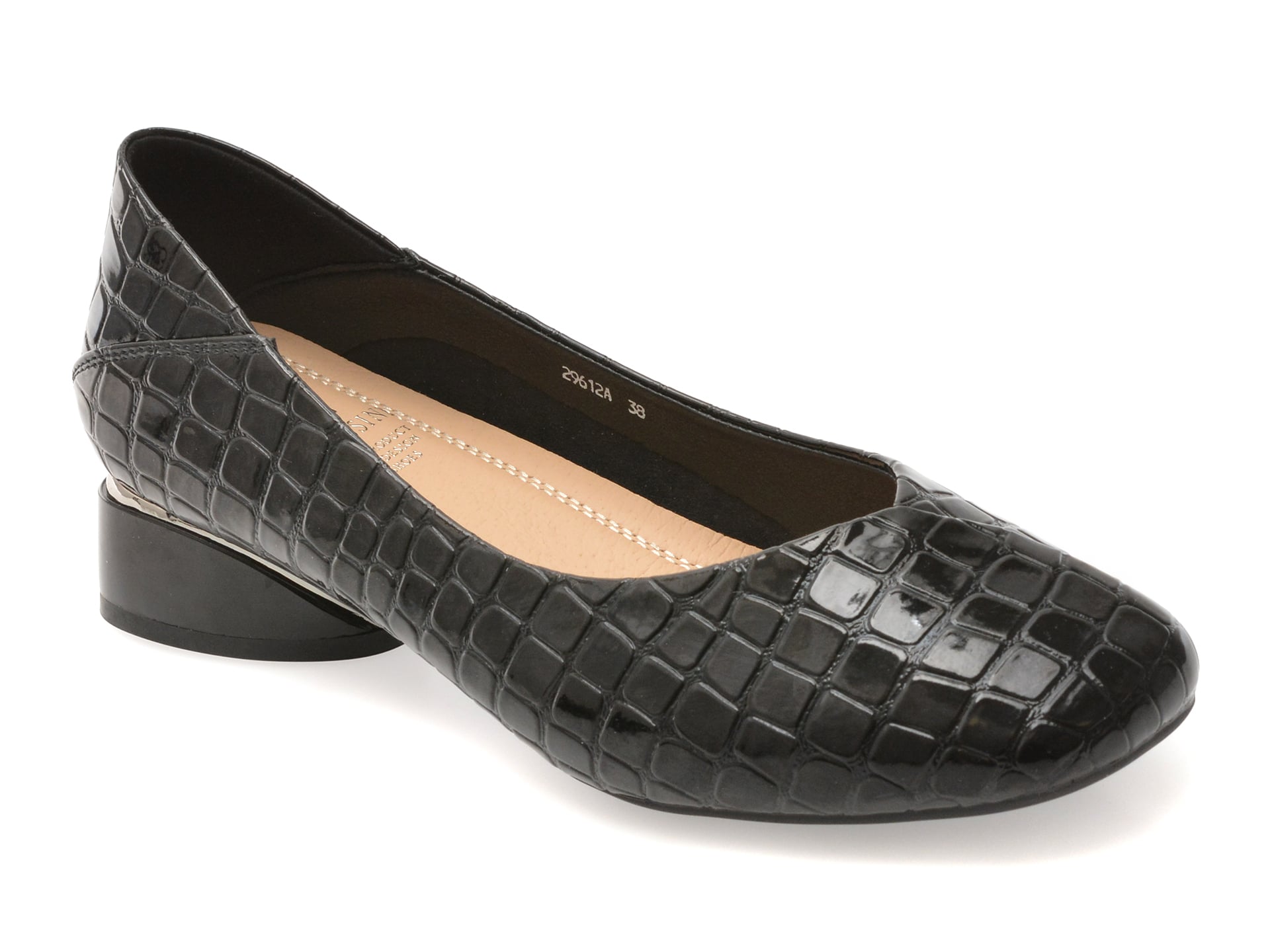 Pantofi eleganti FLAVIA PASSINI negri, 29612, din piele naturala lacuita