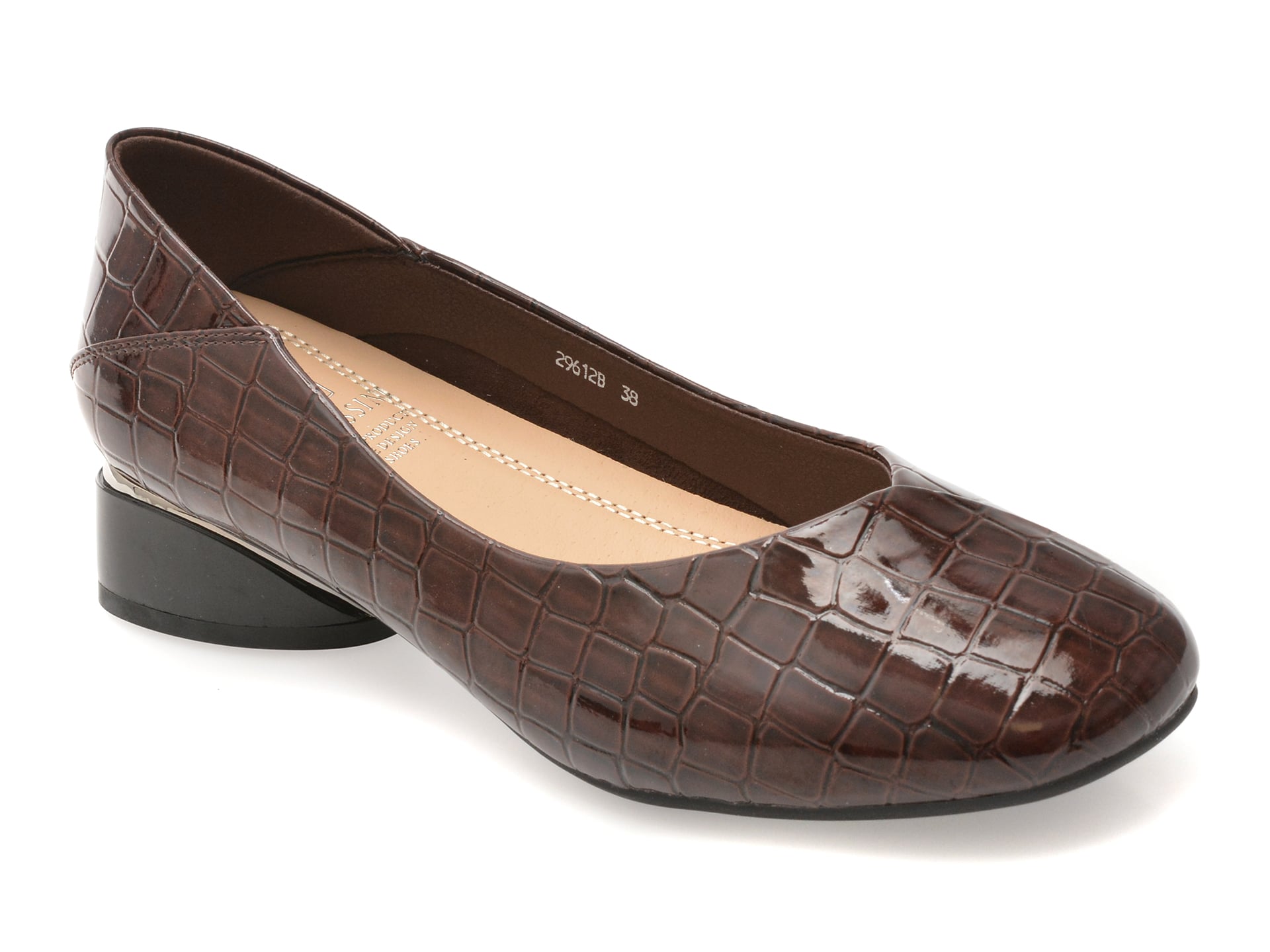 Pantofi eleganti FLAVIA PASSINI visinii, 29612, din piele naturala lacuita