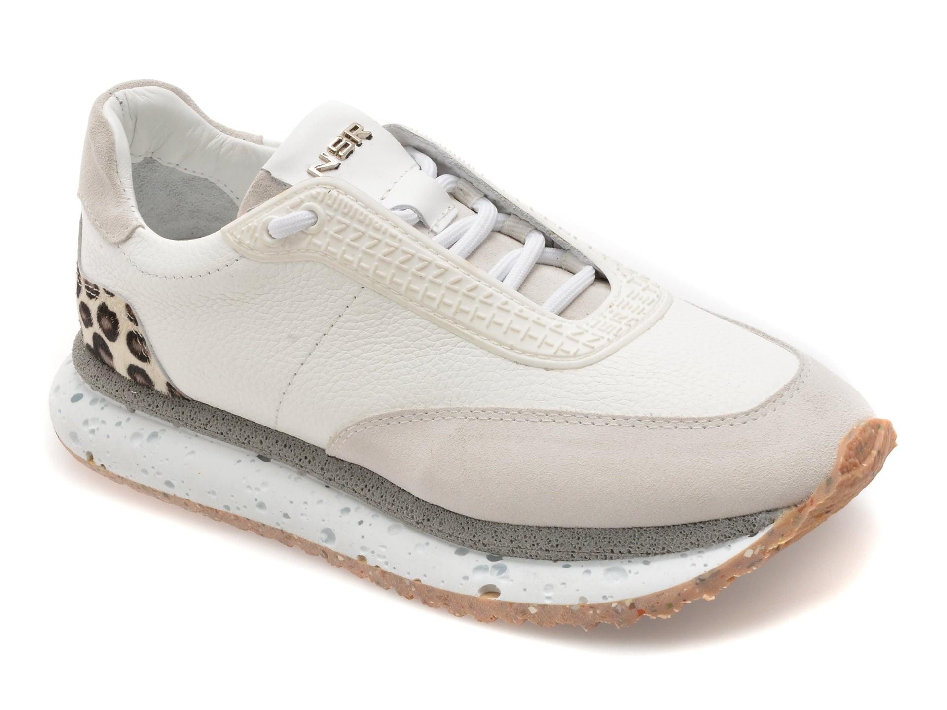 Pantofi sport ERISMA albi, 1356803, din piele naturala
