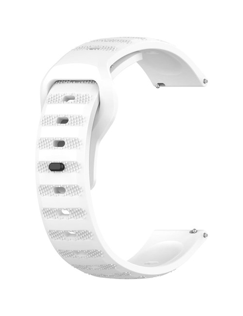 Bermek Curea pentru Galaxy Watch 6, Galaxy Watch 5/ Watch 5 Pro, Galaxy Watch 4, Huawei Watch GT 3 42mm, 20mm, silicon, alb