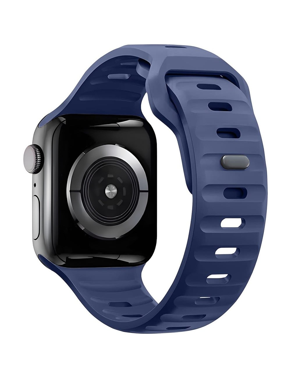 Bermek Curea Apple Watch Ultra, SE, Seriile 3, 4, 5, 6, 7, 8, 9, marimi 42mm/ 44mm/ 45mm/ 49mm, silicon, albastru