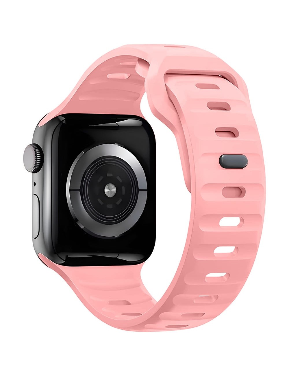 Bermek Curea Apple Watch Ultra, SE, Seriile 3, 4, 5, 6, 7, 8, 9, marimi 38mm/ 40mm/ 41mm, silicon, roz