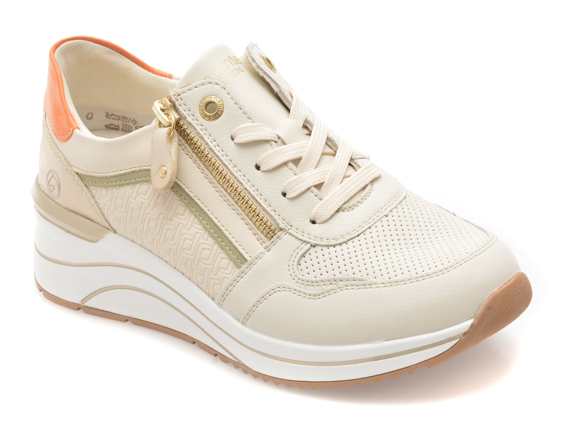 Pantofi sport REMONTE albi, D0T10, din piele ecologica
