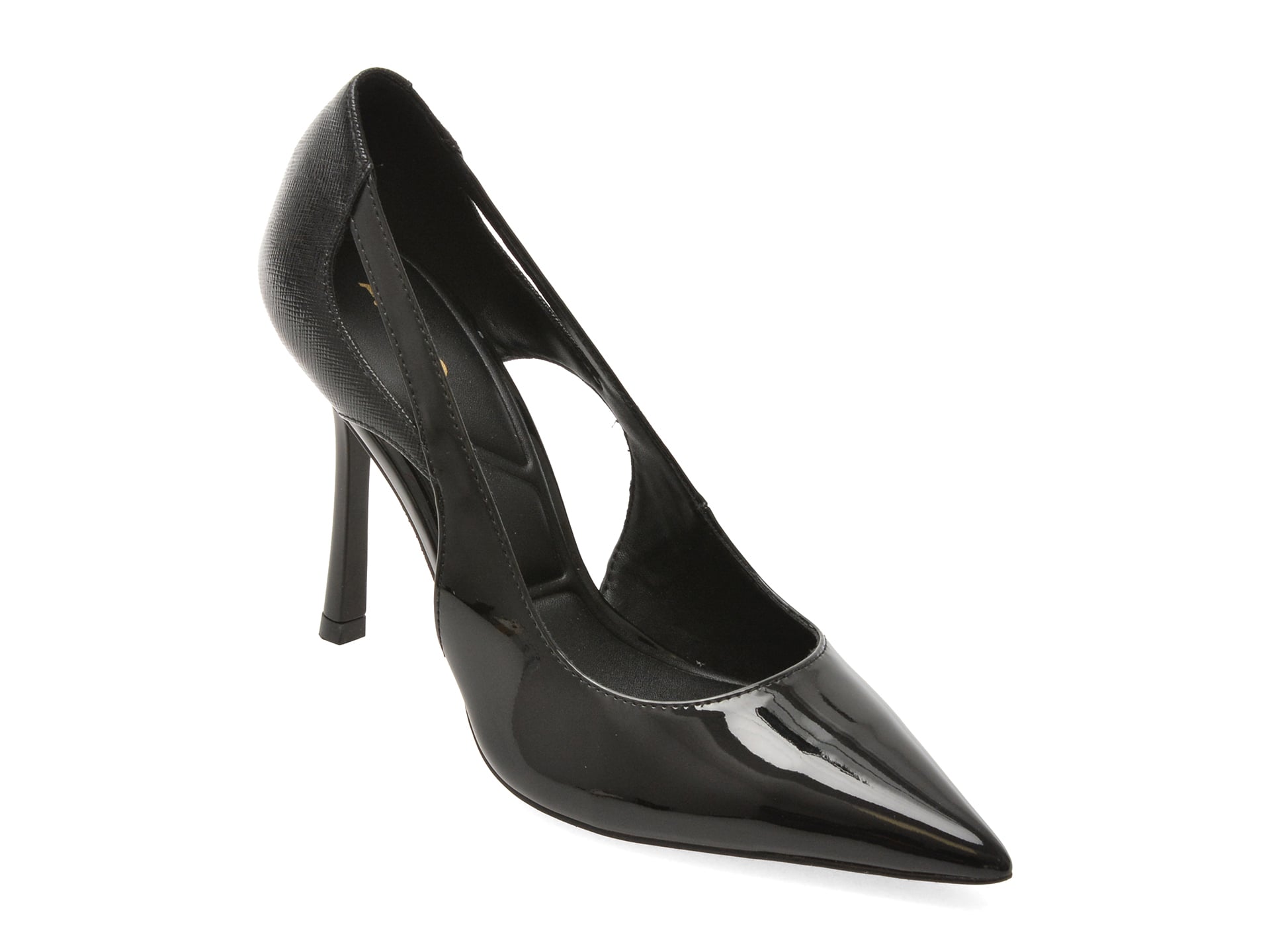 Pantofi eleganti ALDO negri, DELUNA 001, din piele ecologica lacuita