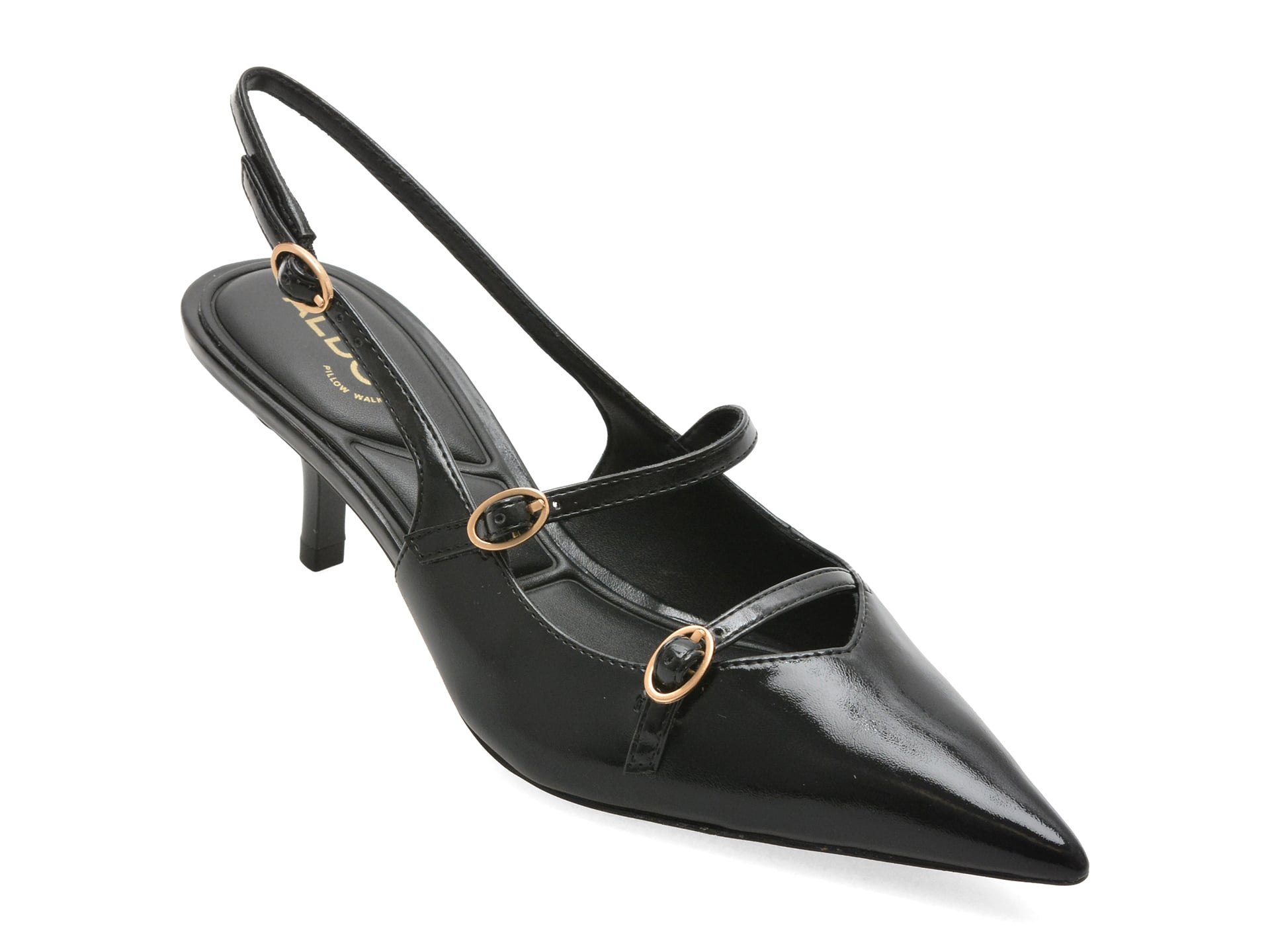 Pantofi eleganti ALDO negri, JACQUIE 001, din piele ecologica